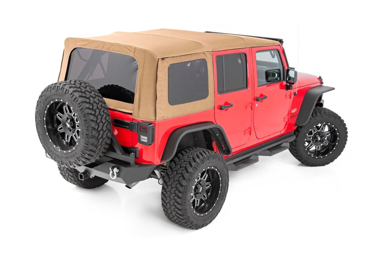 2010-2018 Jeep Wrangler JK 4WD 2 Door Spice Replacement Soft Top - Rough  Country RC85460.70 - Suspension Superstore