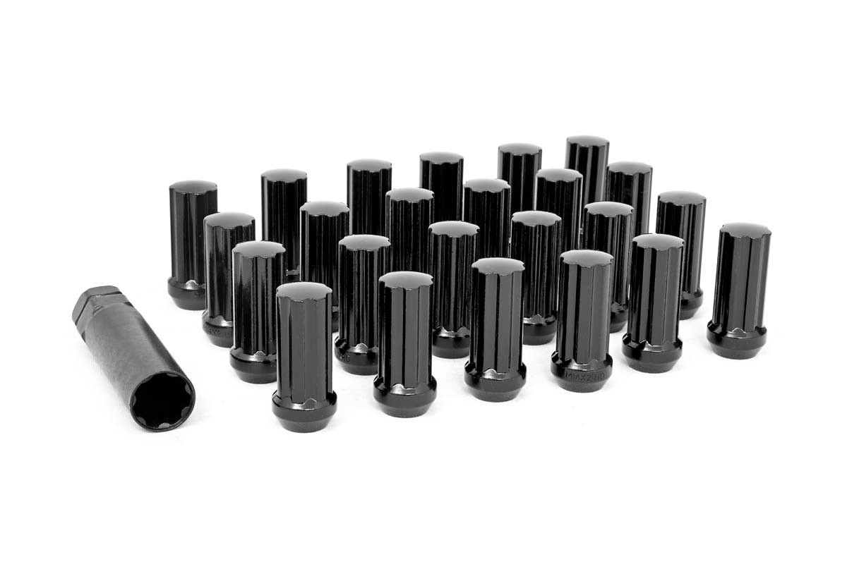 M14★同等品★Nothern Ohio Industrialトレド　ブラック M14X1.5 Black 24 Piece Lug Nut Set - Rough Country ATD0419LBK24