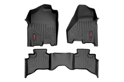 2012-2018 Dodge Ram 1500 Quad Cab Front/Rear Heavy Duty Floor Mats - Rough Country M-31212