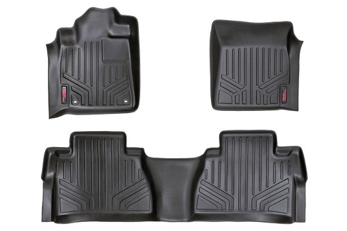 2014-2023 Toyota Tundra Crew Max Front/Rear Heavy Duty Floor Mats - Rough Country M-71770