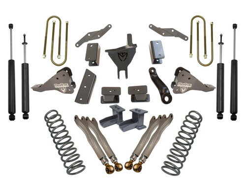 2017-2022 Ford F-350 Dually 4wd 6" Forged Four Link Lift Kit W/ MaxTrac Shocks - K943362L-DRW