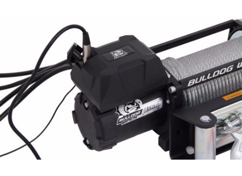 8000lb Winch with 5.2hp Series Wound Motor, Roller Fairlead Bulldog Winch - 10041