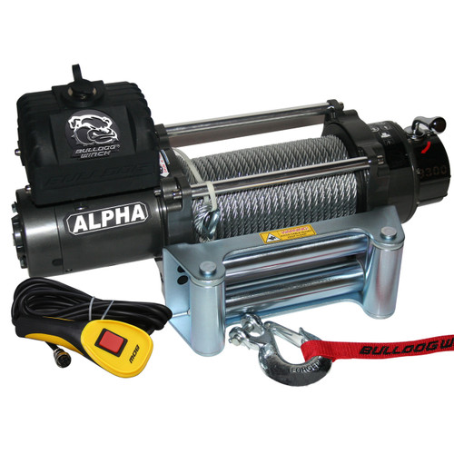 9300lb Alpha Series with 6.0hp W/ Roller fairlead Bulldog Winch- 10013