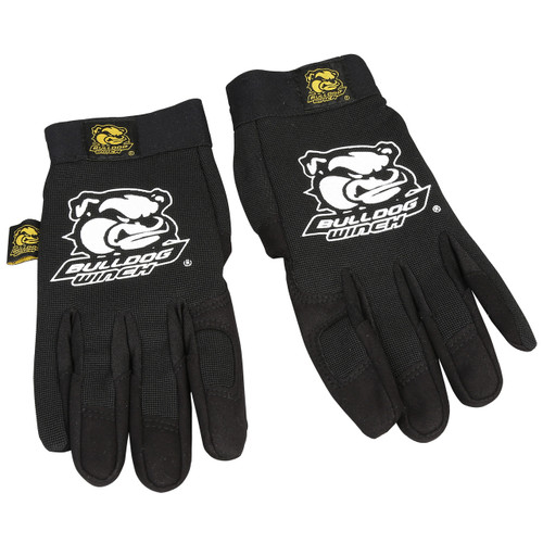 Trail Gloves, XL, Black Form Fit w/synthetic leather palm Bulldog Winch- 20070