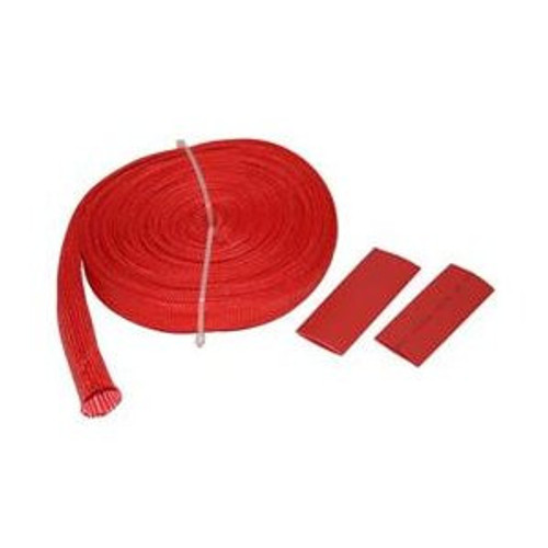 Wire Sheathing, high heat fiberglass 14mm x 25ft (1/2") red  Bulldog Winch- 20137