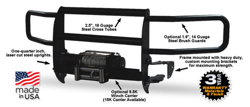 Headlight Guards, Black 2011 GM 2500HD/3500  Bulldog Winch- 726751B
