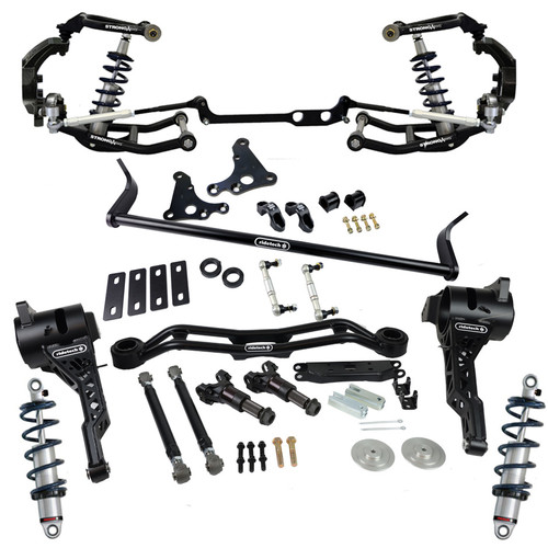 1963-1979 Chevy Corvette HQ Coilover Handling Kit w/ Hub Spindles & Trailing Arms - Ridetech 11530203