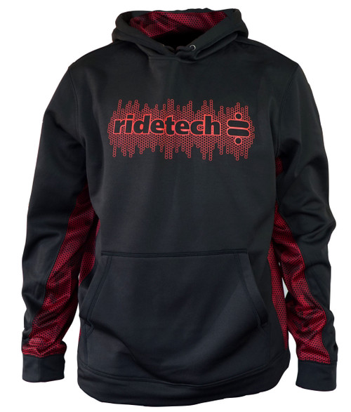 (M) Tech Hoodie - Ridetech - Black and Red , MEDIUM. - Ridetech 88083045