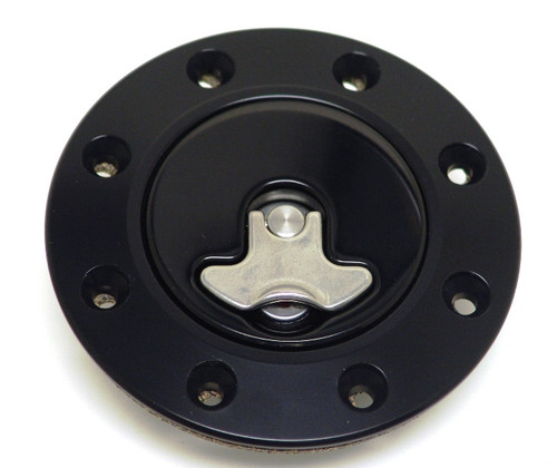 1962-1967 Chevy II / Nova Anodized Black Billet Aluminum Gas Cap - Ridetech 81000040