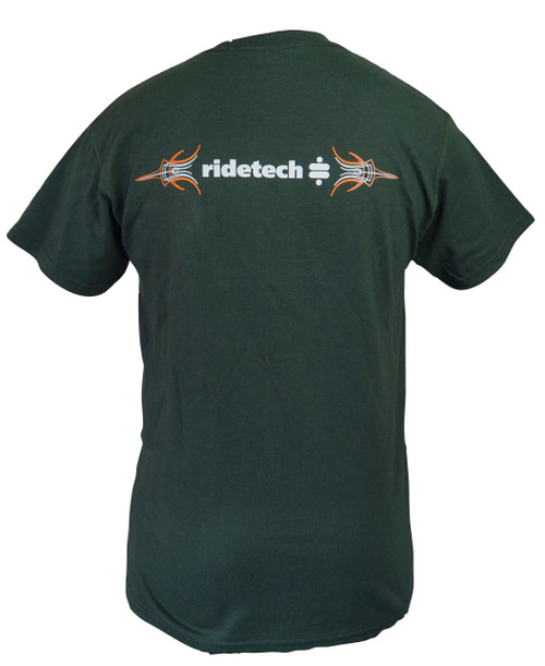 (M) T-shirt - Hot Rod Pinstripe T-Shirt - Green, Medium. - Ridetech 88085326