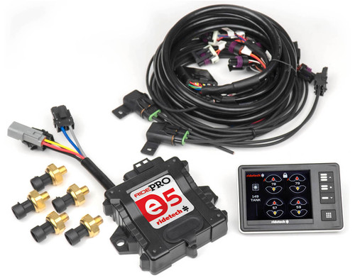 Dual Comp. RidePro E5 Air Ride Susp. Control System W/ High Flow Big Red Valves - Ridetech 30534700