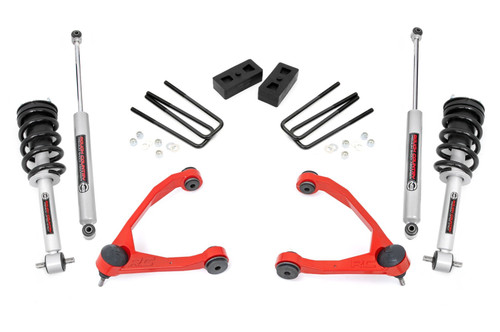 3.5 Inch Lift Kit Cast Steel N3 Strut - Rough Country 198.23RED