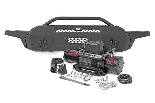 Front Bumper High Clearance 12000-Lb Pro Series Winch - Rough Country 10716
