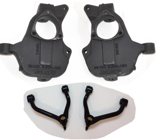 2015-2018 Chevy Silverado 1500 4WD W/ Aluminum Or Stamped Steel A-Arms 2" Drop Spindle Kit - McGaughys 34204
