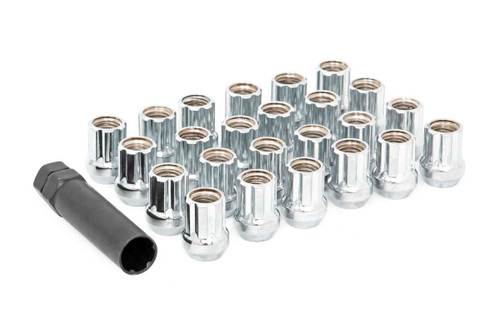 M12 x 1.5 Lug Nut Set of 24 |Chrome - Rough Country 121524CHOE