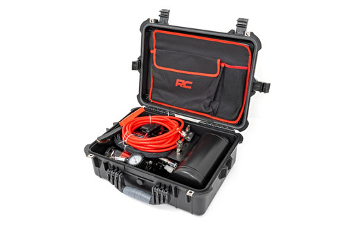 Portable Twin Motor Air Compressor w/Carry Case 12 Volt 150PSI - Rough Country RS208