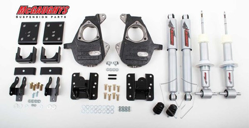 2016.5-2018 Chevy Silverado 1500 2wd W/ Stamped Steel HD Control Arms  3/5,4/6 & 5/7 Adjustable Drop Kit - McGaughys 34270