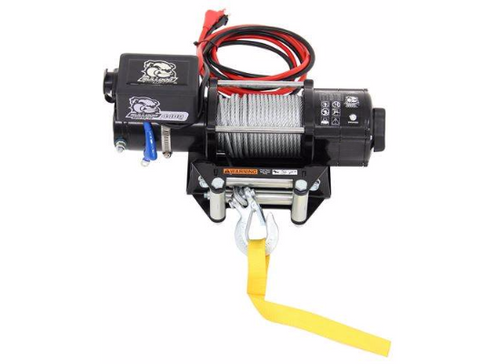 4400lb Trailer/Utility Winch, 55' Wire Rope, Roller Frld, Mnt Plate Bulldog Winch - 15019