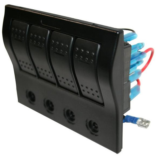 4-Switch Panel w/Lighted Breakers Bulldog Winch - 20266