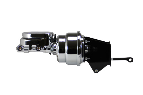 7" Dual Power Booster - 1" Bore Master (Chrome) - LEED Brakes C7F