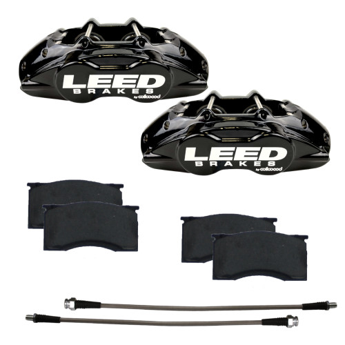 Front Kit W/ Black Calipers - LEED Brakes BCC0005