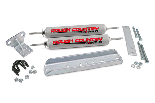 1980-1996 Ford Bronco and F-150 4wd Dual Steering Stabilizer - Rough Country 87338.20