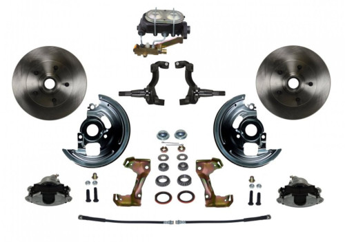 Manual Front Kit W/ Plain Rotors & Zinc Plated Calipers - LEED Brakes FC1002-3A3