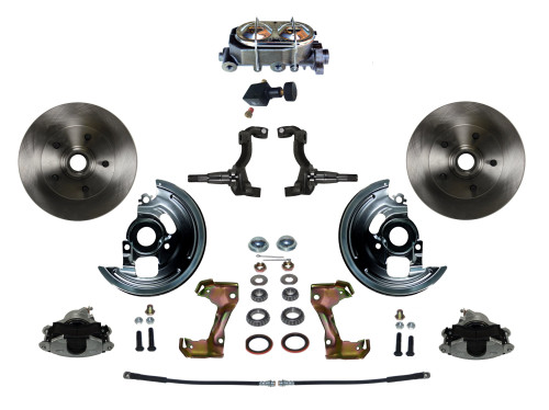 Manual Front Kit W/ Plain Rotors & Zinc Plated Calipers - LEED Brakes FC1002-E05