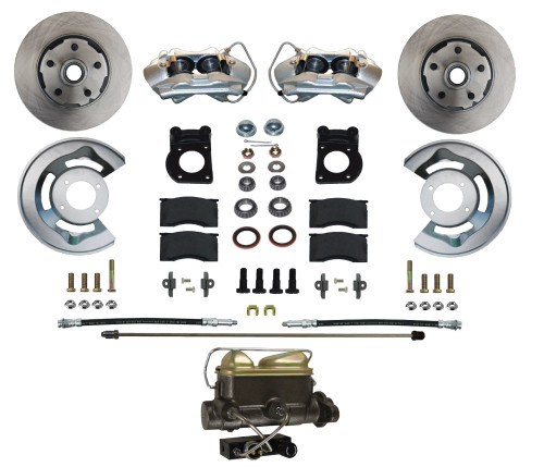 Manual Front Kit W/ Plain Rotors & Zinc Plated Calipers - LEED Brakes FC0001-4C7