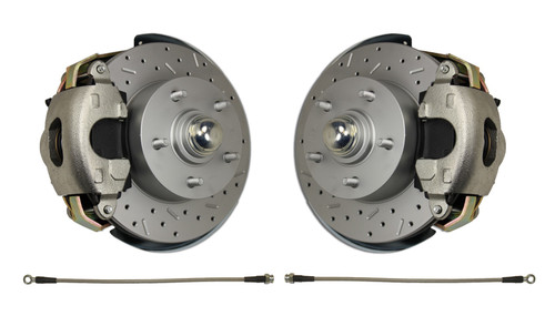 Spindle Kit W/ Drilled Rotors & Zinc Plated Calipers - LEED Brakes FC1002SMX