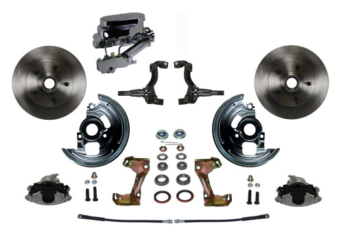 Manual Front Kit W/ Plain Rotors & Zinc Plated Calipers - LEED Brakes FC1002-FA3
