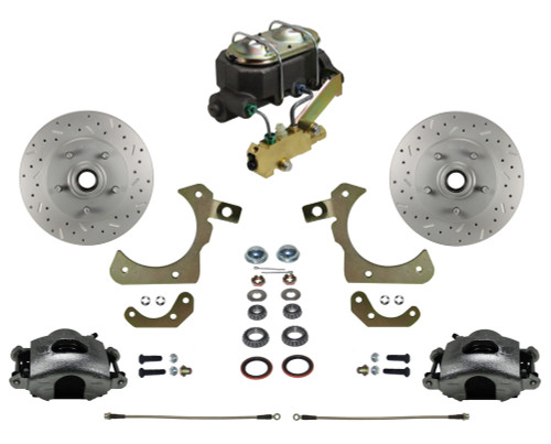 Manual Front Kit W/ Drilled Rotors & Zinc Plated Calipers - LEED Brakes FC1011-3A3X
