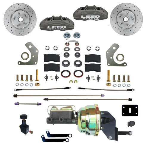 Power Front Kit W/ Drilled Rotors & Anodized Calipers - LEED Brakes FC2005-8405X