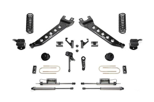 Fabtech 13-18 Ram 3500 4WD 7" Radius Arm System w/DL 2.25 Resi Shocks & Rear DL Shocks - K3147DL