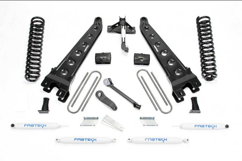 Fabtech 17-19 Ford F-250/350 4WD Gas 4" Radius Arm System w/Perf. Shocks - K2253