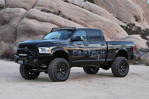 Fabtech 14-18 Ram 2500 4WD 7" Radius Arm System w/DL 2.25 Resi Shocks & Rear DL Shocks - K3156DL