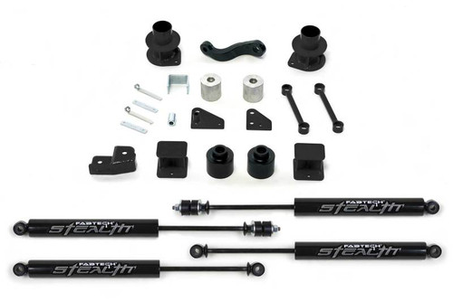 Fabtech 07-18 Jeep JK 4WD 3" Lift Kit w/Stealth Shocks - K4037M