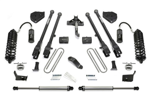 Fabtech 2019 Ford F-450/550 4WD 6" 4 Link Lift Kit w/DL 4.0 Resi Coilovers & DL 2.25 Shocks - K2338DL