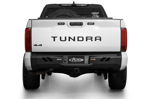 Addictive Desert Designs Toyota Tundra Black Label Rr Bumper - Hammer Blk w/ Satin Blk Panels - R76020NA0103