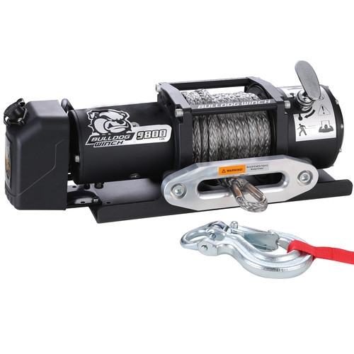9800lb Trailer Winch w/ Synthetic Rope & Hawse Fairlead Bulldog Winch - 10062