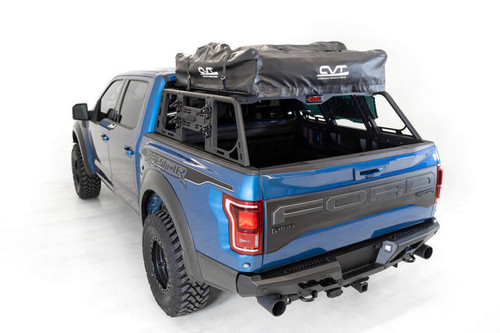 Addictive Desert Designs Ford F-150 Overlander Chase Rack w/ 3rd Brake Light - Hammer Black - C118822000103