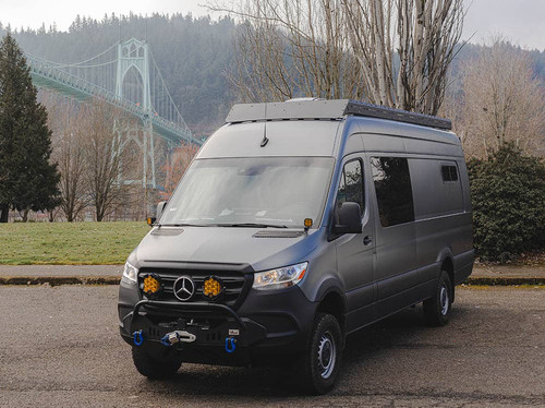 Flatline Van Company Sprinter 170" Ext. Standard Rack With Light Bar Fairing - SP0126B