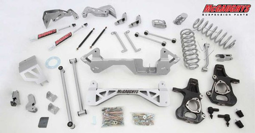 2001-06 GM SUV 1/2 Ton (4WD, Auto Leveling) 7" Lift Kit (silver powder-coat)