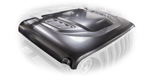 Jeep JL & JT Rubicon Replica Hood - DV8 Offroad HDMBJL-TA