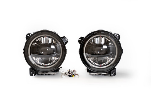 Jeep JL & Jeep JT LED Headlights Black - DV8 Offroad HLCJL-02