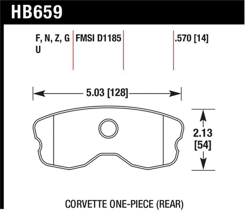 Hawk Rear Performance Ceramic Sreet Brake Pads - HAWKHB659Z.570