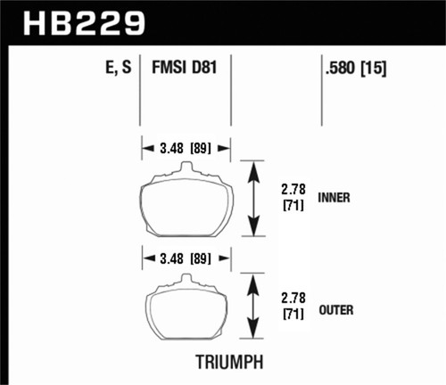Hawk HT-10 Race Front Brake Pads - HAWKHB229S.580
