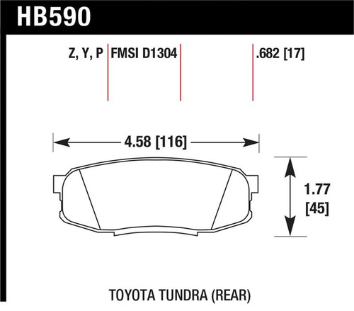 Hawk LTS Street Brake Pads - HAWKHB590Y.682