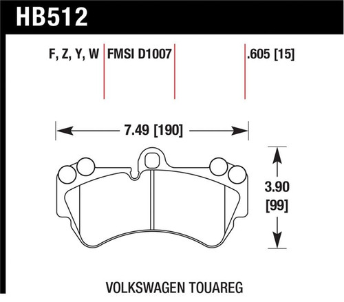 Hawk Performance Ceramic Street Front Brake Pads - HAWKHB512Z.605