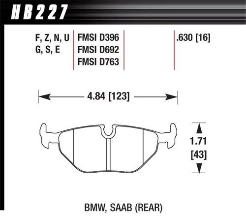 Hawk DTC-30 Race Rear Brake Pads - HAWKHB227W.630